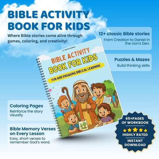 Bible Activity Book for Kids: 12+ Classic Stories, Games, Coloring & Fun Learning
