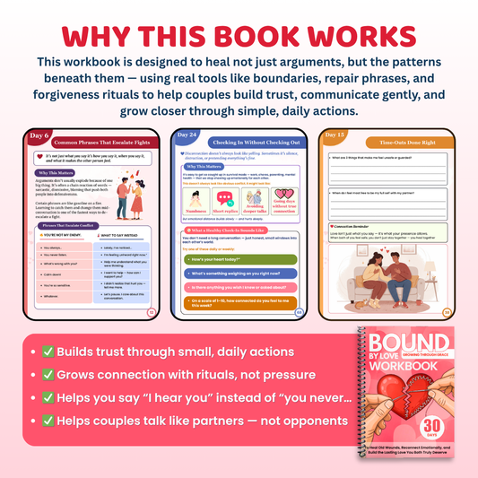 Bound by Love: 30-Day Couples Relationship Reset Workbook — Rebuild Trust, Deepen Emotional Connection & Communicate with Care