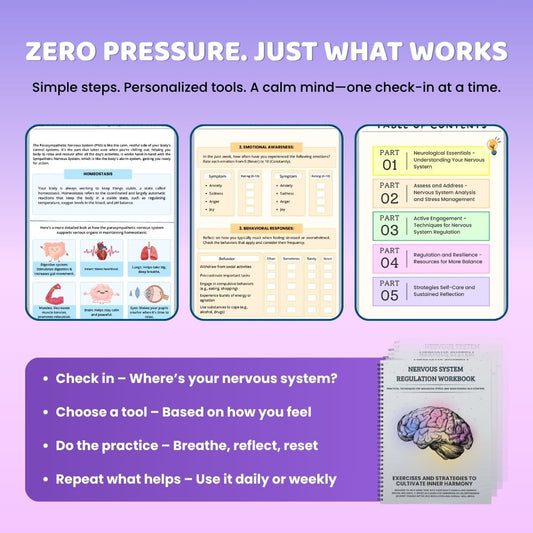 Nervous System Regulation Workbook – Calm Your Body, Soothe Your Mind (Digital PDF)