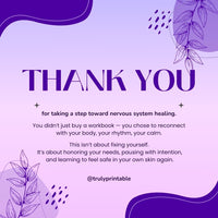 Nervous System Regulation Workbook β Calm Your Body, Soothe Your Mind (Digital PDF)