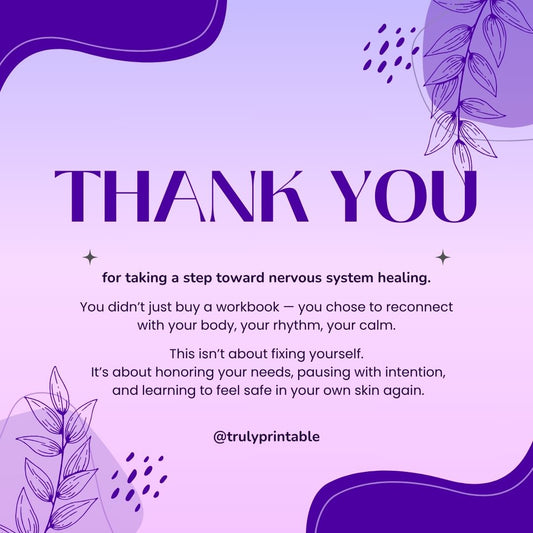 Nervous System Regulation Workbook – Calm Your Body, Soothe Your Mind (Digital PDF)