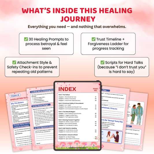 Trust Again — Guided Couples Workbook to Heal After Betrayal, Rebuild Trust & Love Safely