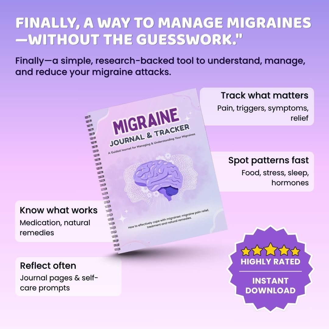 Migraine Journal & Tracker – A Guided PDF for Understanding, Managing & Reducing Migraine Attacks