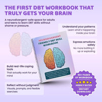 Neurodivergent Friendly DBT Skills Workbook for Teens & Adults β Build Real Coping Tools Without Shame