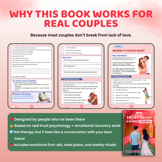 Trust Again — Guided Couples Workbook to Heal After Betrayal, Rebuild Trust & Love Safely
