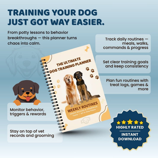 The Ultimate Dog Training Planner – Digital PDF for Behavior, Health & Routines