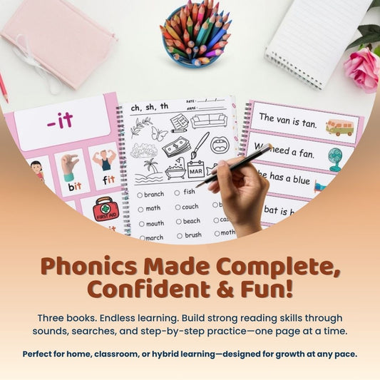 Ultimate Learn-to-Read Phonics Super Bundle (Short Vowels, Long Vowels & Sight Words)