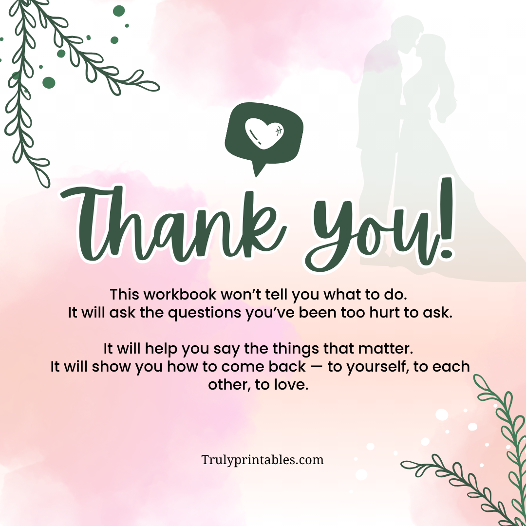 Trust Again β Guided Couples Workbook to Heal After Betrayal, Rebuild Trust & Love Safely