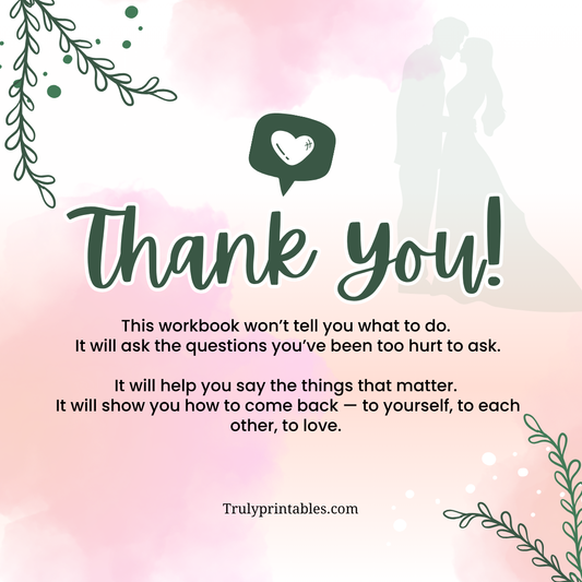Trust Again — Guided Couples Workbook to Heal After Betrayal, Rebuild Trust & Love Safely