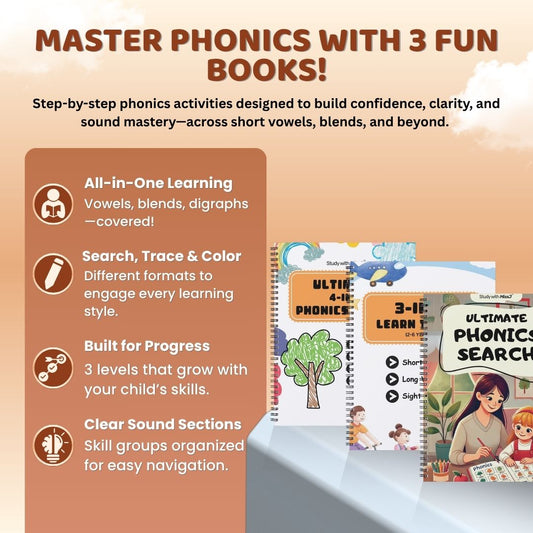 Ultimate Learn-to-Read Phonics Super Bundle (Short Vowels, Long Vowels & Sight Words)