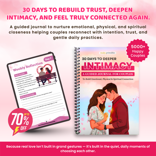 30 Days to Deeper Intimacy — Guided Couples Journal to Build Emotional, Physical & Spiritual Connection