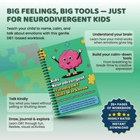Kids Neurodivergent Friendly DBT Skills Workbook (Digital PDF) – Calm Tools, Big Feelings & Emotional Growth