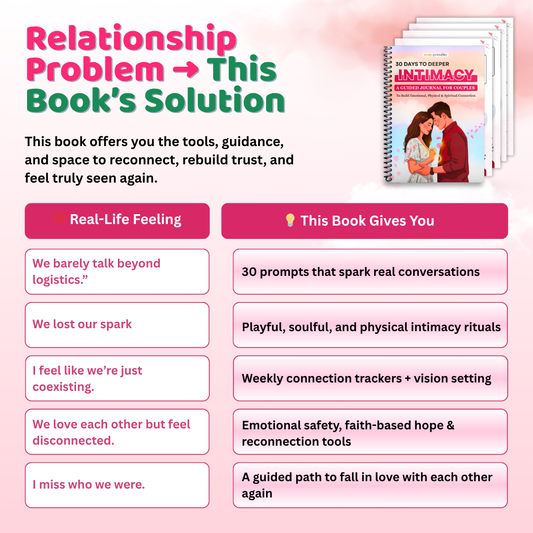 30 Days to Deeper Intimacy — Guided Couples Journal to Build Emotional, Physical & Spiritual Connection