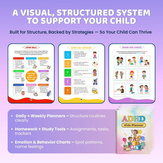ADHD Kids Daily Planner – Focus, Emotions & Life Skills Tracker (Digital Download)