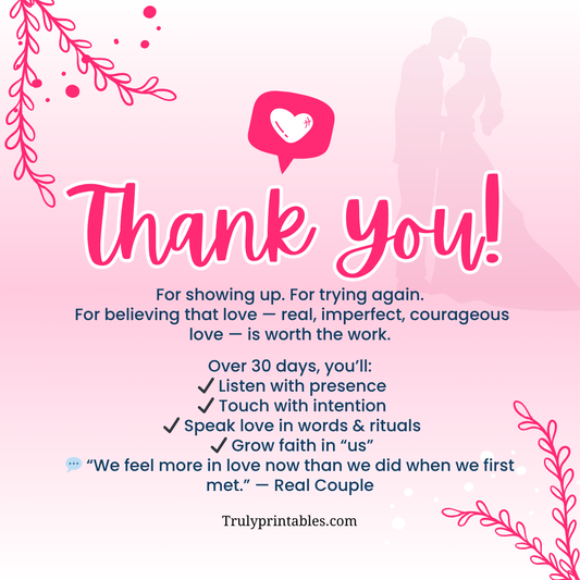 30 Days to Deeper Intimacy — Guided Couples Journal to Build Emotional, Physical & Spiritual Connection