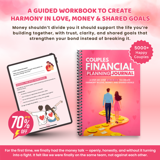 Couples Financial Planning Journal — Step-by-Step Workbook to Create Harmony in Love, Money & Shared Goals