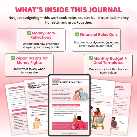 Couples Financial Planning Journal — Step-by-Step Workbook to Create Harmony in Love, Money & Shared Goals