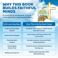 Bible Activity Book for Kids: 12+ Classic Stories, Games, Coloring & Fun Learning