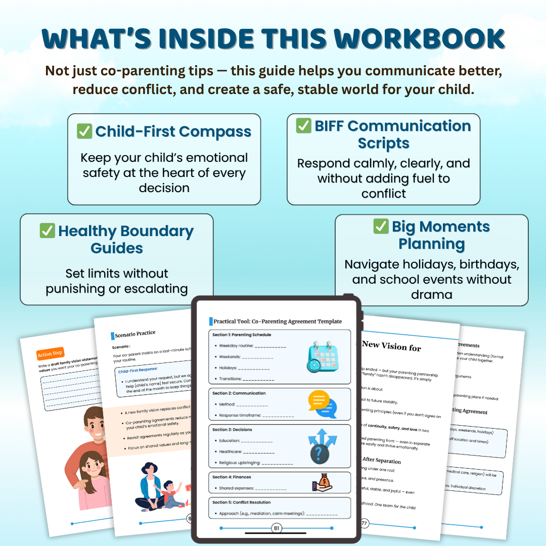 Co-Parenting Guide Workbook for Divorced Parents β Create Peace, Stability & Cooperation After Separation