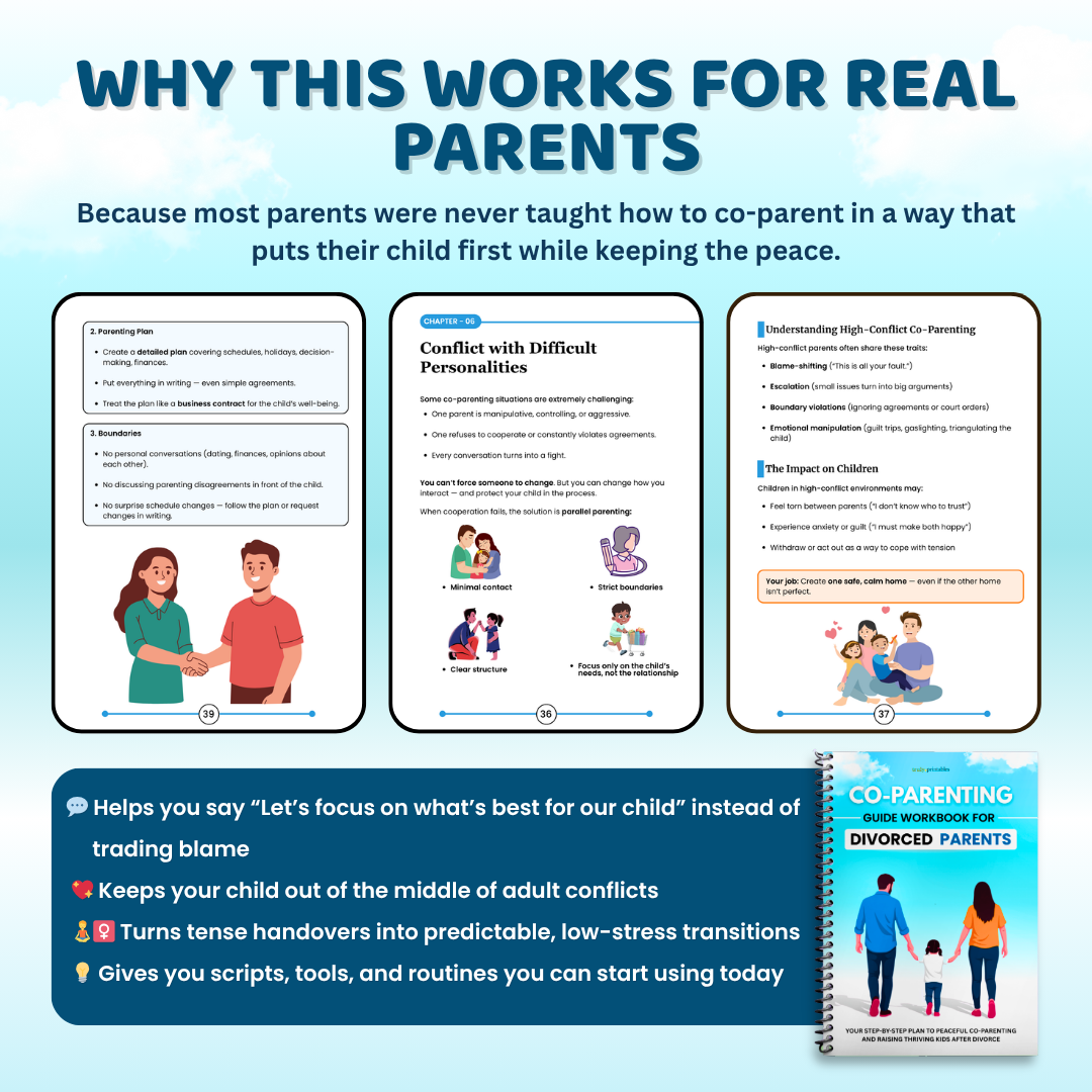 Co-Parenting Guide Workbook for Divorced Parents β Create Peace, Stability & Cooperation After Separation