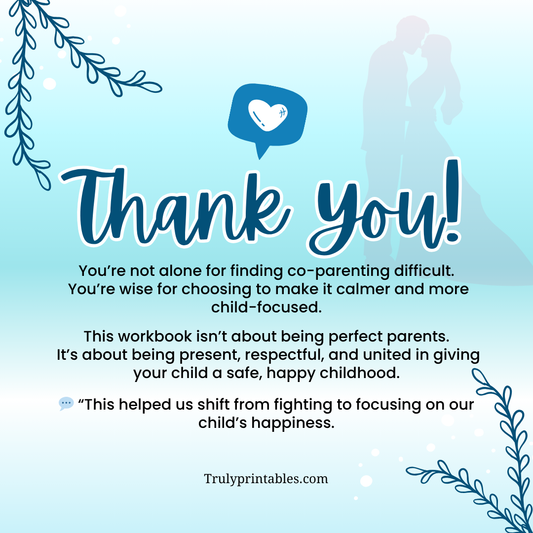 Co-Parenting Guide Workbook for Divorced Parents — Create Peace, Stability & Cooperation After Separation