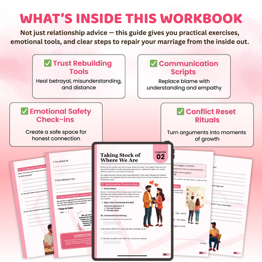 The Marriage Repair Workbook (Before It Breaks) — Reconnect, Rebuild Trust & Create a Future Together