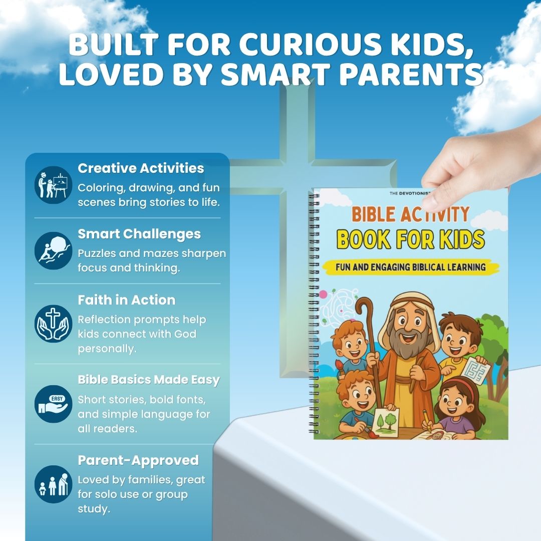Bible Activity Book for Kids: 12+ Classic Stories, Games, Coloring & Fun Learning