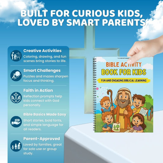 Bible Activity Book for Kids: 12+ Classic Stories, Games, Coloring & Fun Learning