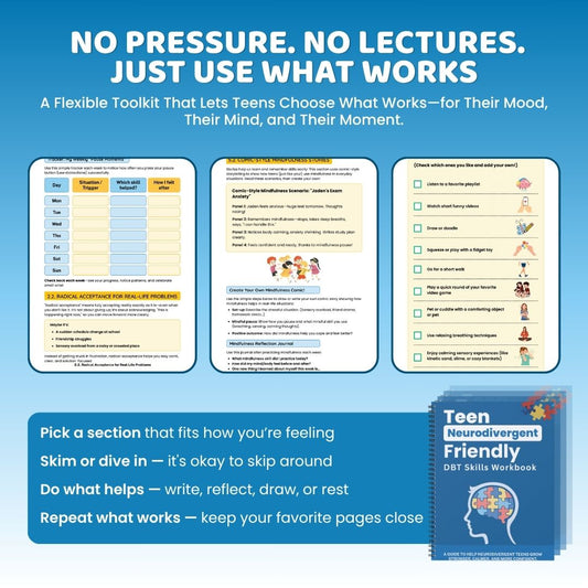 Teen Neurodivergent Friendly DBT Skills Workbook
