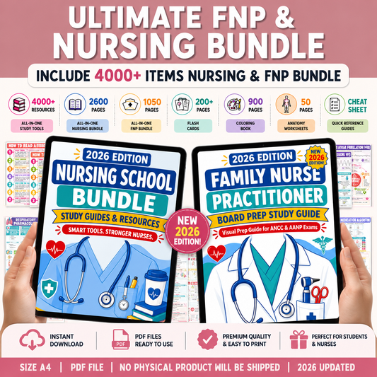 Nursing School Notes 4400+ Pages, Nclex Study Guide | MedSurg | Pharmacology | Digital Download