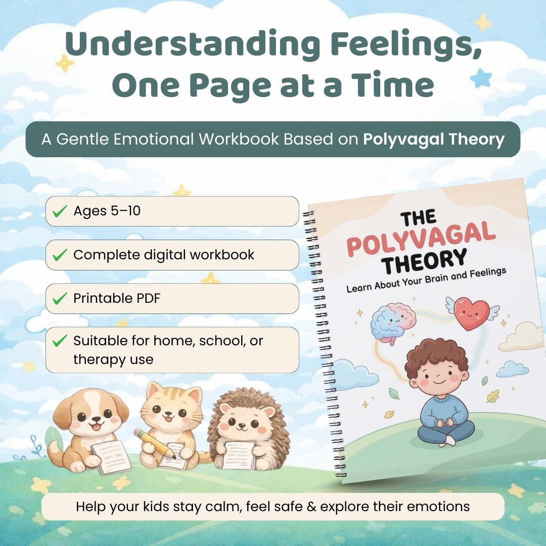 Polyvagal Theory Workbook for Kids | Gentle Emotional Regulation & Nervous System Awareness | Printable PDF