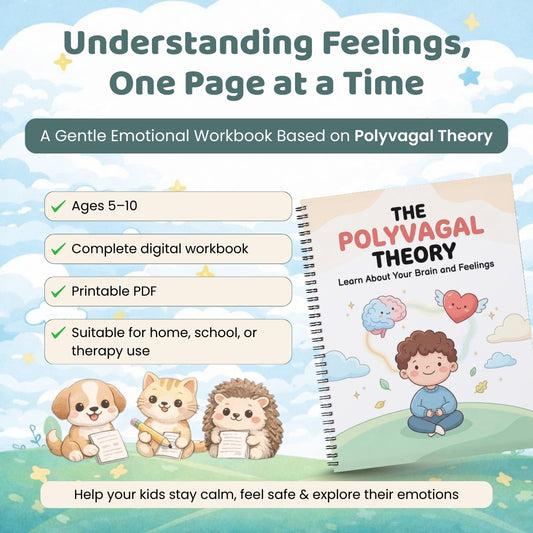 Polyvagal Theory Workbook for Kids | Gentle Emotional Regulation & Nervous System Awareness | Printable PDF