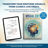 Visual CBT Workbook: Train Your Mind to Defeat Anxiety, Stress & Negative Thoughts