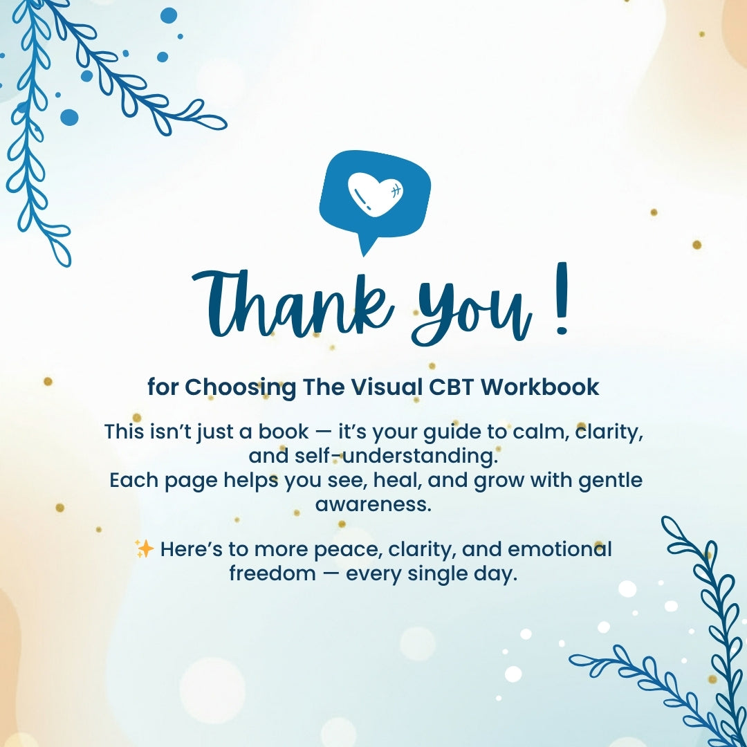Visual CBT Workbook: Train Your Mind to Defeat Anxiety, Stress & Negative Thoughts