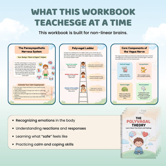 Polyvagal Theory Workbook for Kids | Gentle Emotional Regulation & Nervous System Awareness | Printable PDF