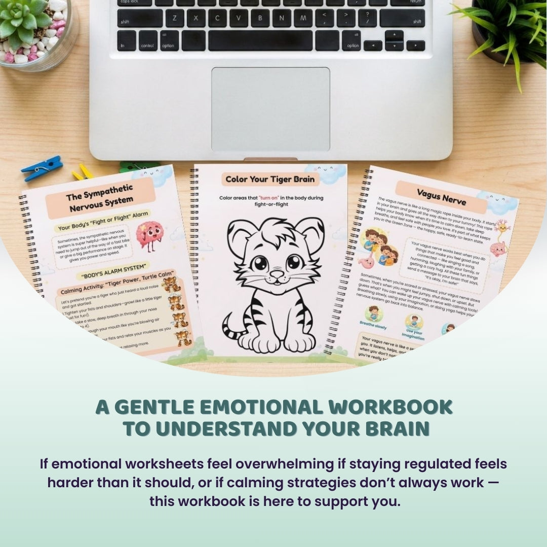 Polyvagal Theory Workbook for Kids | Gentle Emotional Regulation & Nervous System Awareness | Printable PDF